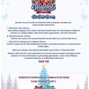Fortville Winterfest 2026: Sat. Dec. 5th | Noon - 6 P.M.